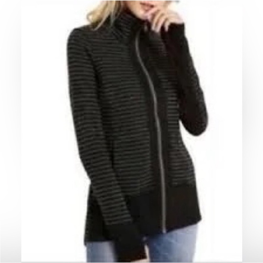 Cabi | Sprint Athleisure‎ Jacket Black / White Stripe Style #3378 Size Small